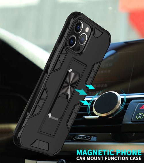 Military Grade Armor Protection Stand Magnetic Feature Case for iPhone